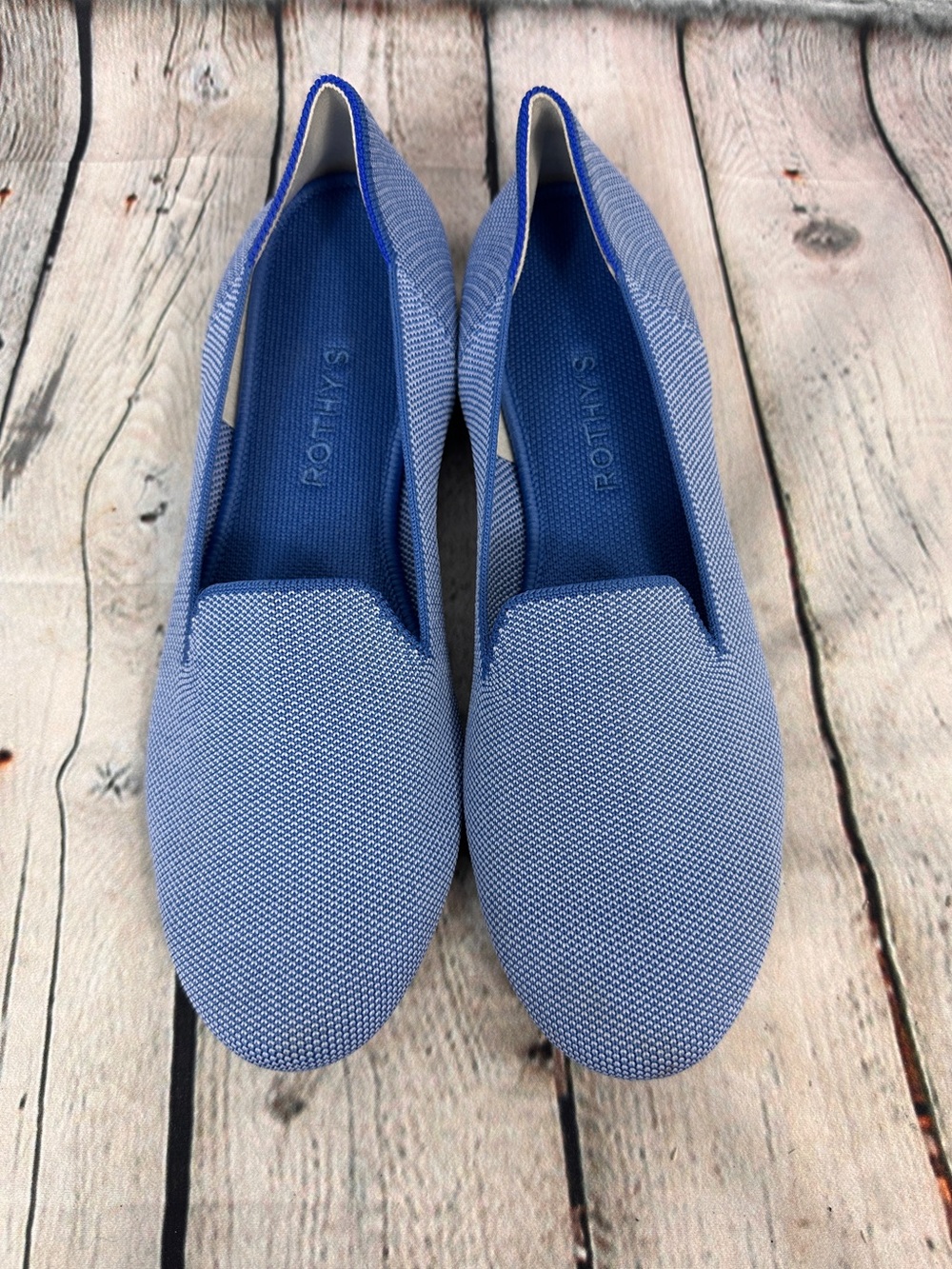 Rothy’s Loafer In Retired Indigo Cloud knit Size 10
